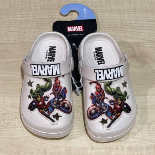 Шльопанці дитячі "Marvel" Primark типу crocs білі