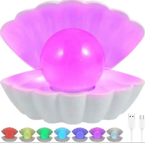 Нічник LED "Мушля з перлиною" USB зарядка