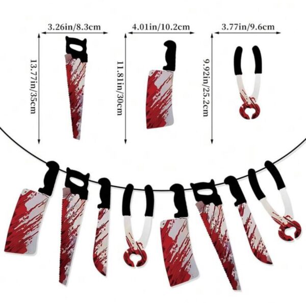 Гірлянда на Хелловін "Кроваві інструменти" 1,8 м