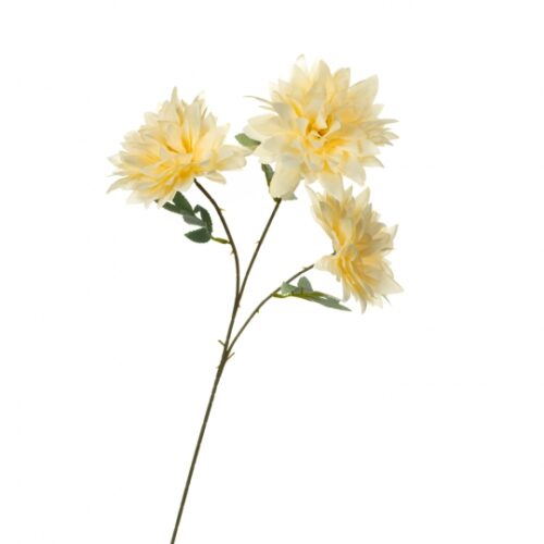 Штучна гілка "Хризантема" 68 см кремова