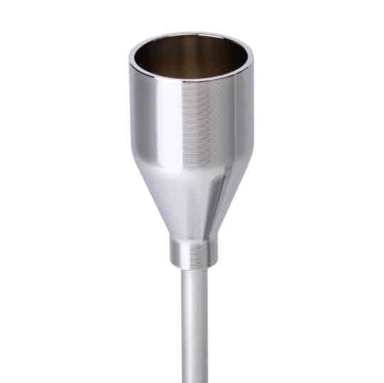 Підсвічник металевий “M” 27 см на ніжці срібний