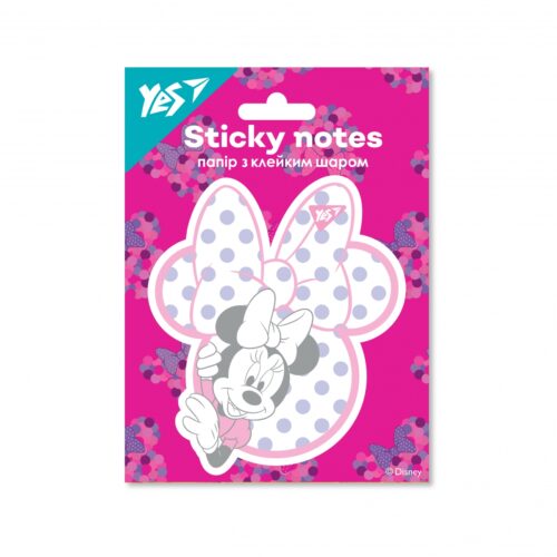 Папір для нотаток фігурний Yes "Minnie Mouse" з клейким шаром 10,4*93мм 40 арк