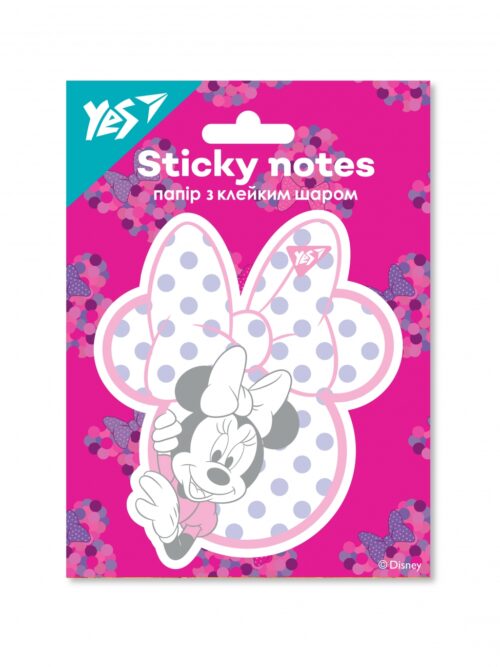 Папір для нотаток фігурний Yes "Minnie Mouse" з клейким шаром 10,4*93мм 40 арк