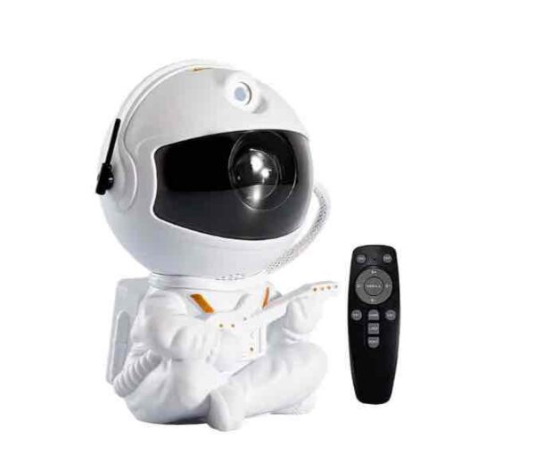 Нічник-проектор "Астронавт з гітарою" Міні білий з пультом