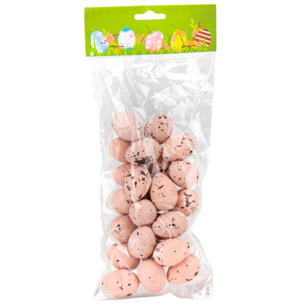 Набір міні крашанок "Перепелині яєчка" 24 шт рожево-бежеві