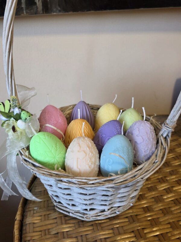 Свічка ароматична "Писанка/яйце M" Solodka з орнаментом 80 г