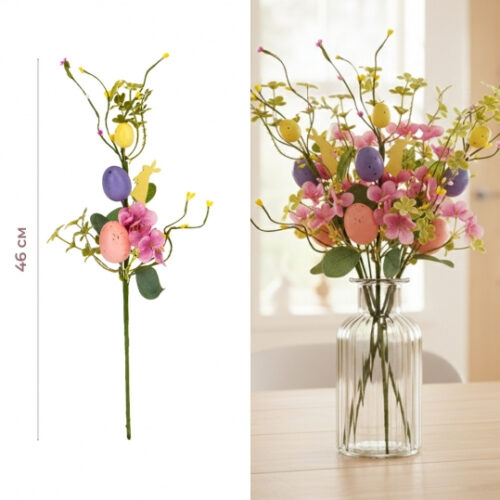 Гілка декоративна "Великодній кролик" 46 см