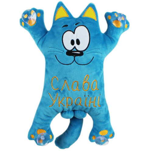 07679bef-7ea9-4d5f-8ba0-c6e0973c1756.jpg М'яка іграшка "Кіт Саймона/ Патріотичний" на присосках 33*26 см