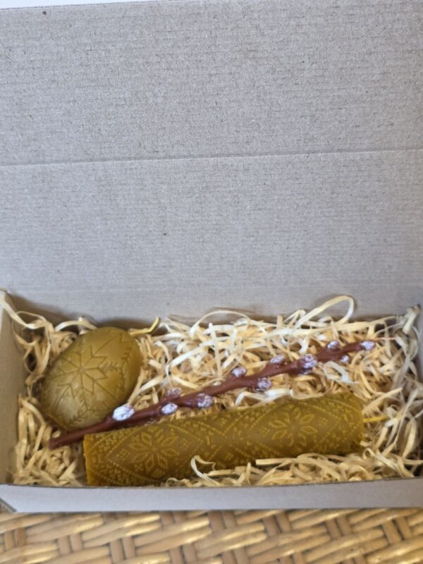 Набір свічок "Великодній орнамент" Solodka (бджолиний віск) 3 шт