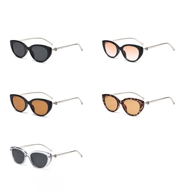 Окуляри жіночі сонцезахисні класичні крупні пластикова оправа/ металева дуга (10130)