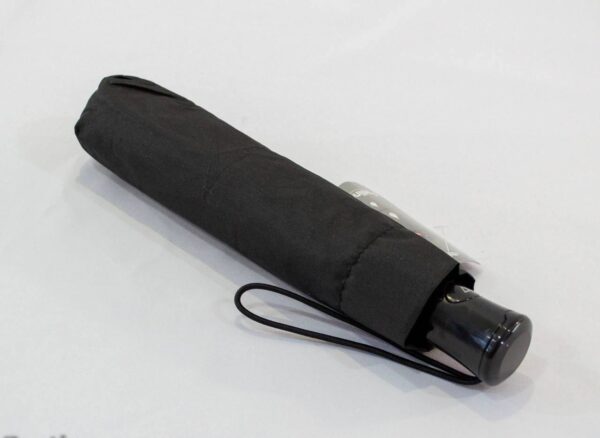 Парасоля чоловіча компактна півавтомат Feeling Rain 92 см 8 спиць/антивітер чорна