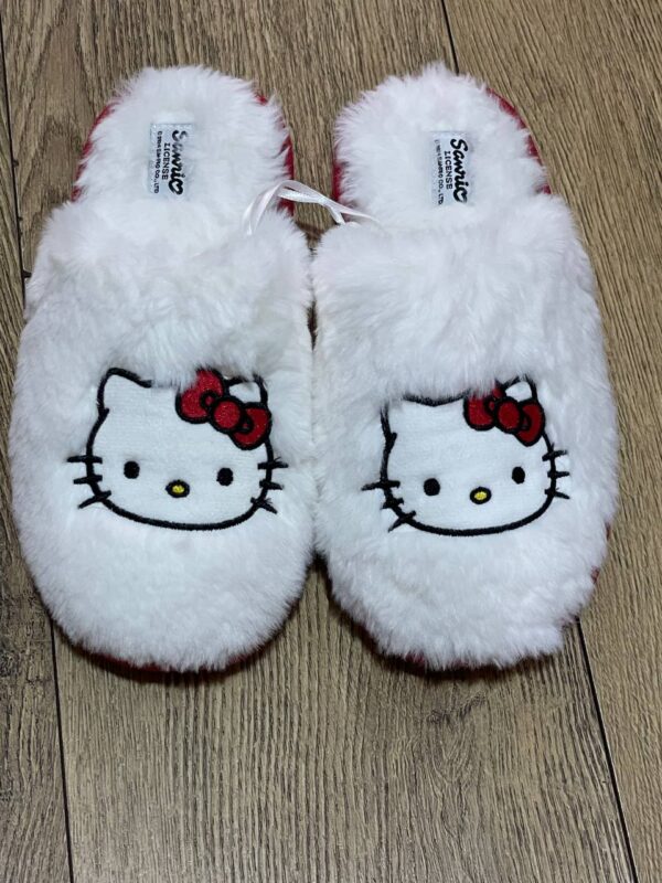 Тапочки-сабо жіночі "Hello Kitty" Primark у мішечку білі пухнасті