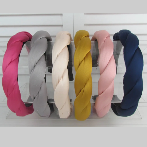 Обруч-чалма для волосся атласний "Жгут"