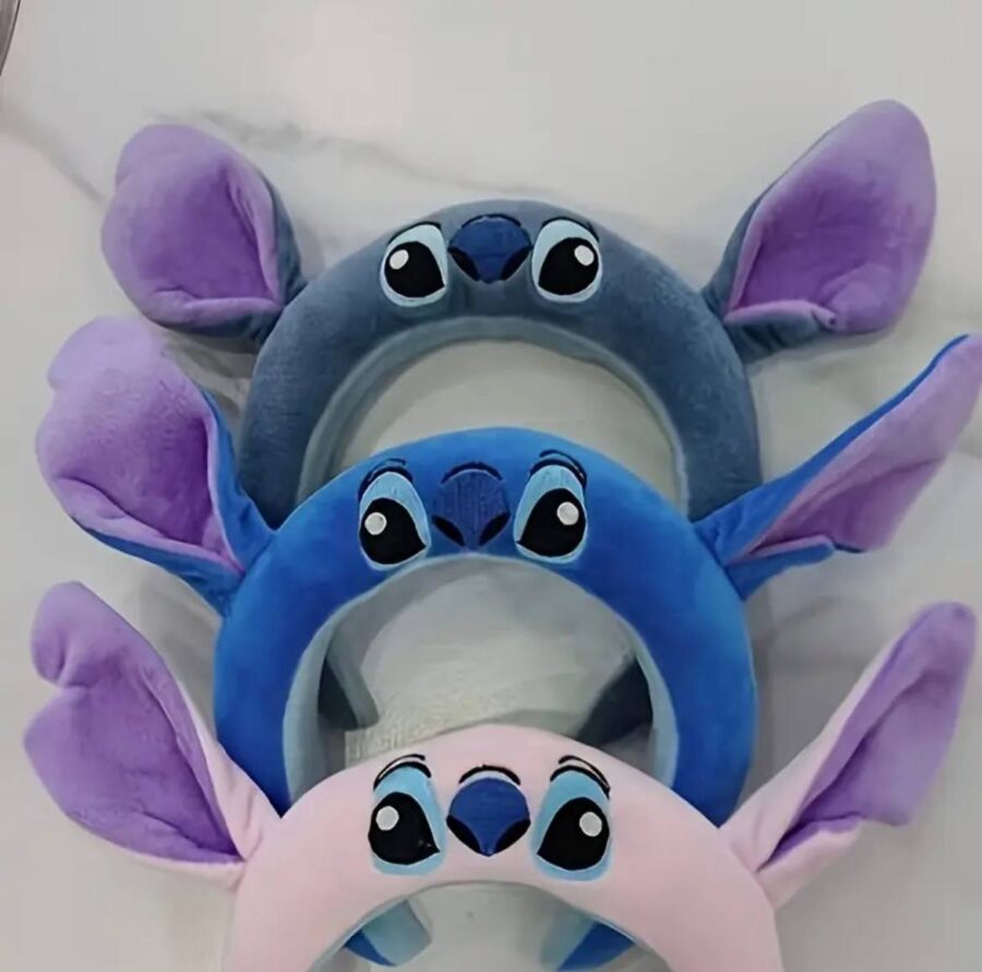 Обруч для волосся плюшевий "Stitch/ Стітч" мікс кольорів