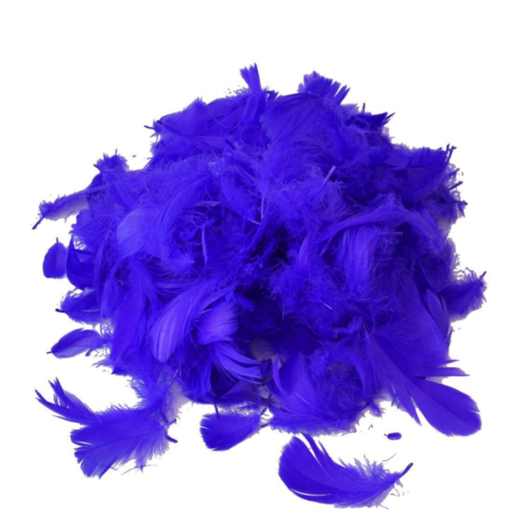 Наповнювач для подарунків пір'я 10 г синє