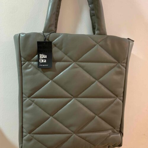 Сумка-Шоппер Primark Rita Ora (еко-шкіра) дута стьобана хакі