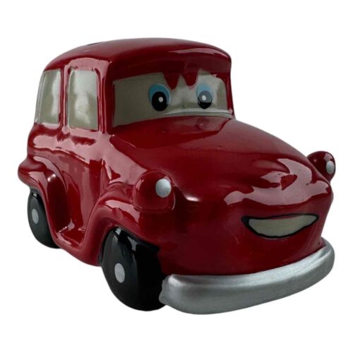 Скарбничка керамічна "Тачки" червона 11,5*7*7 см