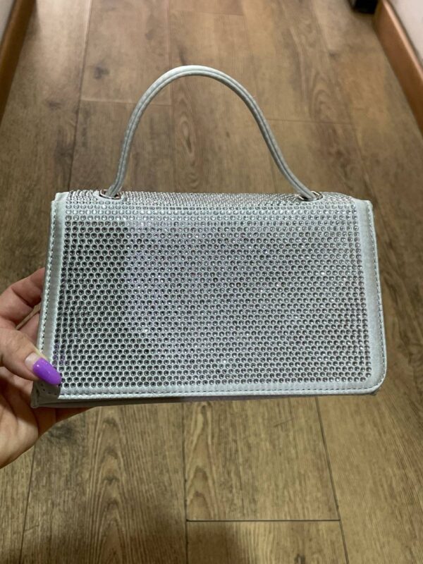 Сумочка Primark срібна зі стразами