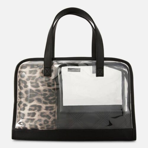 Набір косметичок Primark прозоро-чорна (леопард) 3 шт