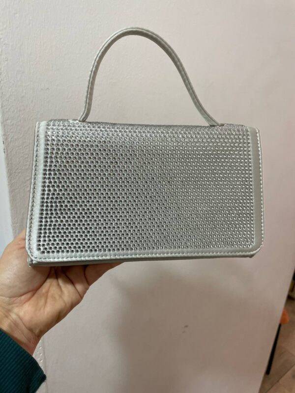 Сумочка Primark срібна зі стразами