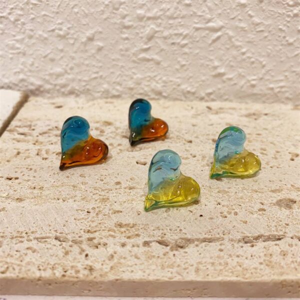 Сережки акрилові "Льодяникове Серце" двоколорні (8084)