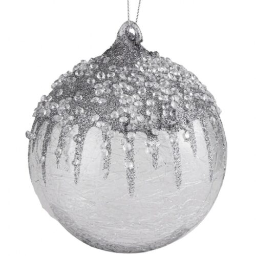 Ялинкова Куля "Айворі" 10 см (скло)