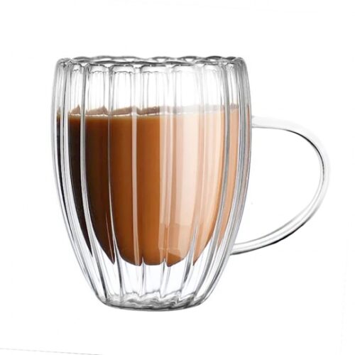 Чашка двошарова "Fresh" ребриста 350 мл