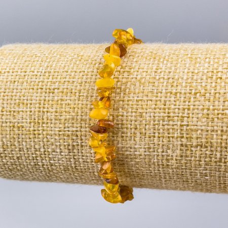 Браслет натур. Янтар крихта 5 мм стрейч