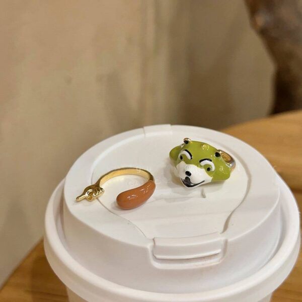 Каблучка парна "Єнот" (10545)