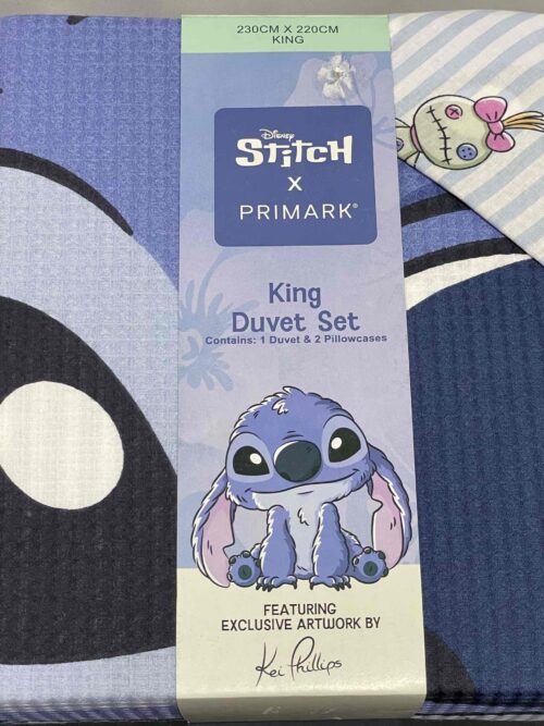 Постіль "Stitch/ Стітч" Primark KING 230*220 підковдра двостороння/ 1 наволочка (74*48) котон