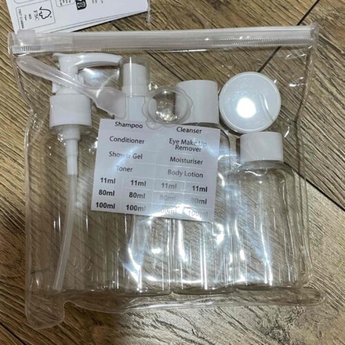 Набір дорожніх баночок 5 в 1 в косметичці Primark