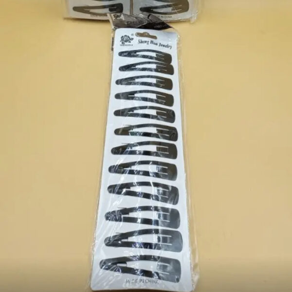 Заколка тік-так трикутна металева проста срібна набір 12 шт