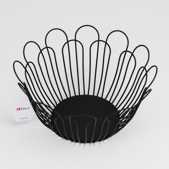 Фруктівниця металева "Дольче" 23*10 см чорна