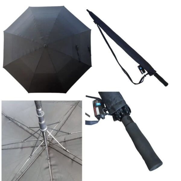 Парасоля трость чоловіча півавтомат Star rain "Президентська 129 см" чорна 8 спиць/чохол "пістолет"
