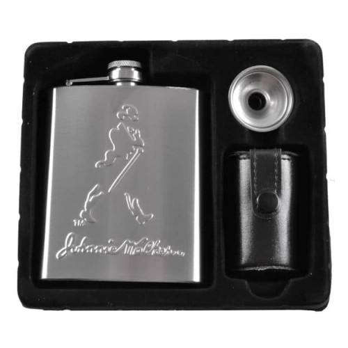 Набір чоловічий подарунковий "Johnnie Walker" Фляга/ Лійка/ 4 Чарки/ Чохол