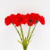 Штучний букет гвоздик 5 бутонів 55 см червоний