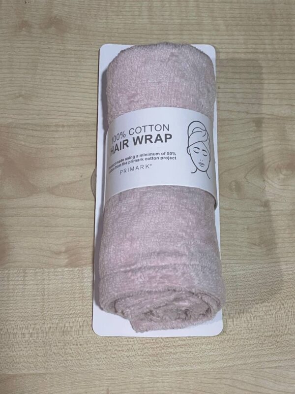 Тюрбан для сушки волосся Primark котоновий рожевий