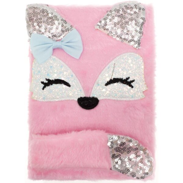 Блокнот А5 плюшевий JO "Лисичка" 80 арк./ клітинка