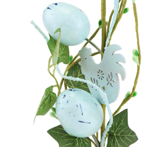Гілка декоративна «Великодня композиція» 40 см мʼятний