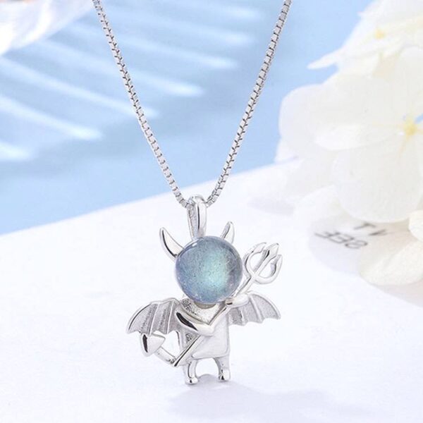 Кулон "Чортеня" з ланцюжком срібний (10483)