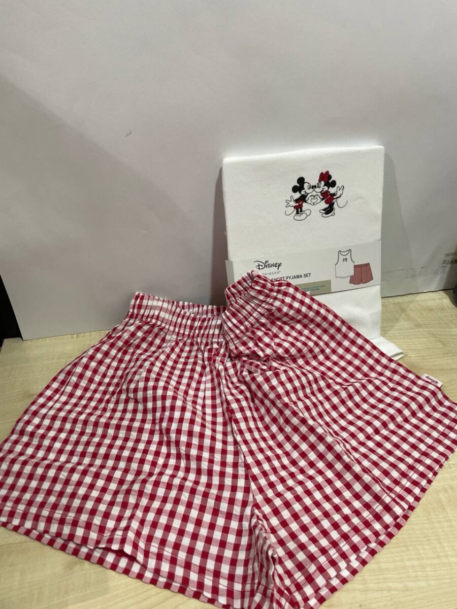 Піжама жіноча Primark "Міккі/Disney" (шорти/майка) котон біла з червоним