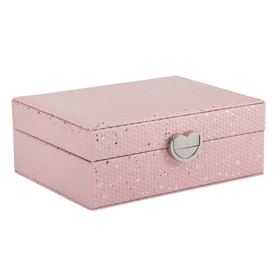 Скринька для прикрас з екошкіри "Рожеве сяйво" 16*21*8 см