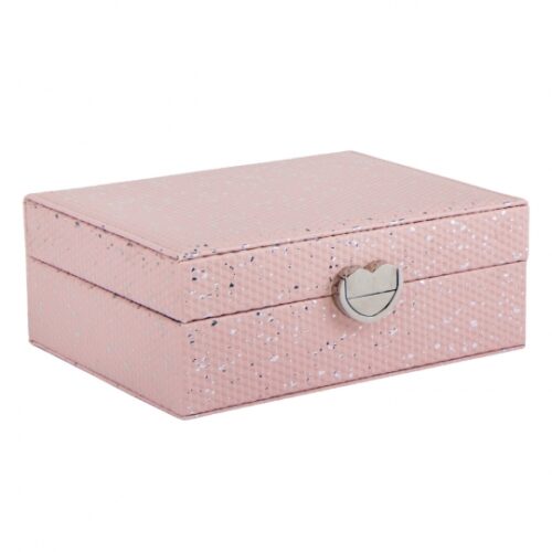 Скринька для прикрас з екошкіри "Рожеве сяйво" 16*21*8 см