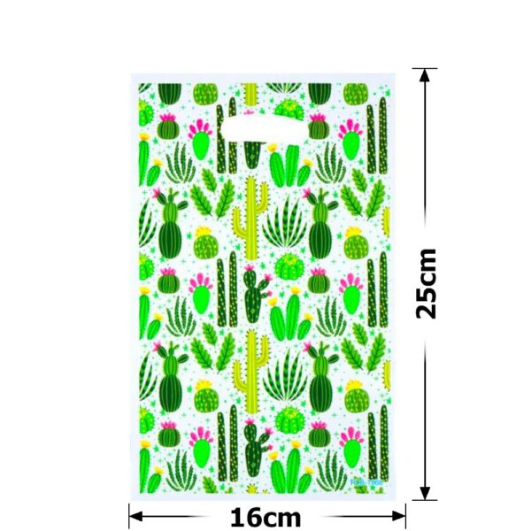Пакет подарунковий ПВХ (16*25) 10 шт "Кактуси"