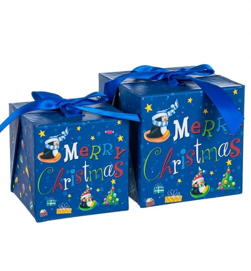 182f7f06-7553-4150-adad-adecbf3de884-1.jpg Коробка подарункова Новорічна "Merry Cristmas" (12*12*12см)
