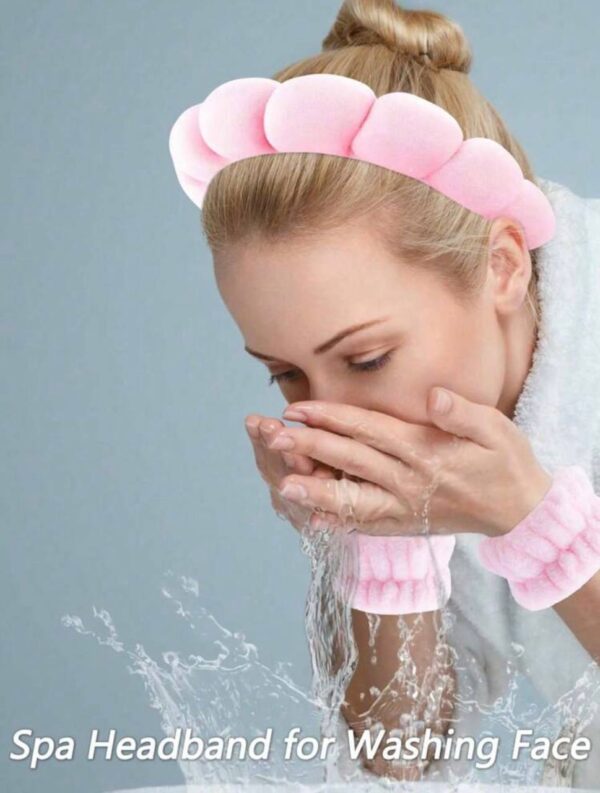 Набір для вмивання обруч з манжетами мікс кольорів