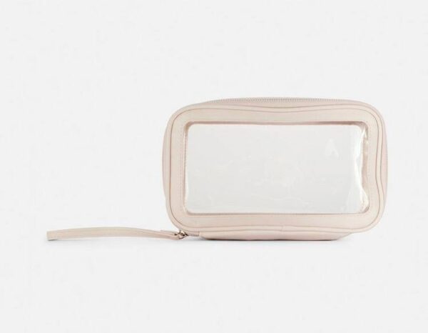 Косметичка Primark прямокутна прозора з бежевим обідком