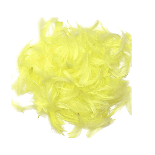 Наповнювач для подарунків пір'я 10 г жовте