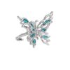 Каблучка "Метелик" блакитна зі срібним (10556)