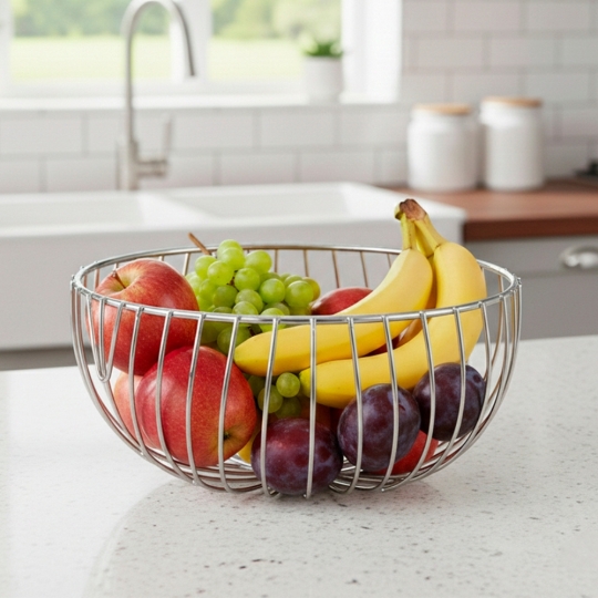 Фруктівниця металева "Нектар" 20*10 см срібна